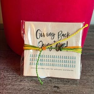 Pura Vida yellow orange green Wax Coated Bracelet